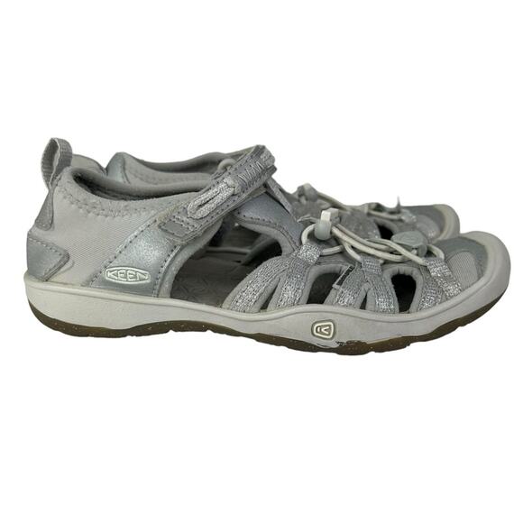 Keen Moxie Girls Silver Glitter Sandals Size 13 Hiking Water Shoes - Picture 3 of 7